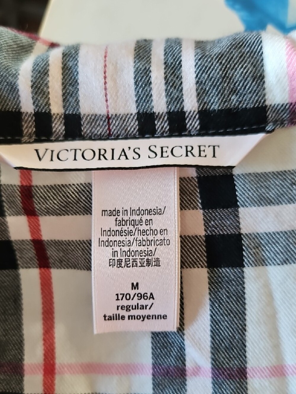 Victoria's Secret Black White and Pink Plaid Pajama Set - Picture 5 of 6